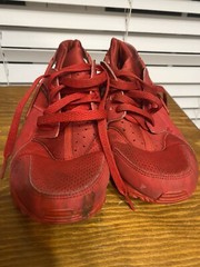 Nike Air Huarache Run Triple Red Running Shoes Youth Size 6.5y