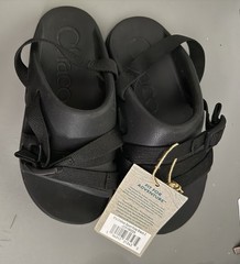 New Chaco Chillos Sport Sandals Kids Unisex Size 2 Black Slip-On Strap