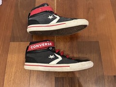 Converse All Star Pro Blaze Strap High Top Youth Boys Kids Sz 4 Black Red White