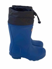 Hunter Original Boots Matte Blue Kids US 12G/11B With Gaiters And Bungee Tie
