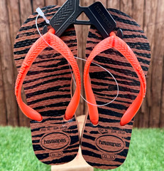 Havaiana Slim girls Animal Print thongs flip-flops US 9C EUR 25 / 26