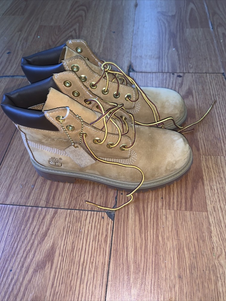 Timberland Wheat Nubuck Size 3 Waterproof Work Boots Tan construction Jordan