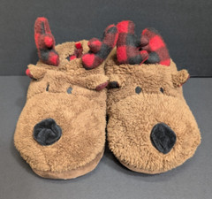Old Navy Youth Reindeer Slippers Size L ( 1-2 )