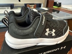 Under Armour Kids UA BPS Assert 10 AC Black/White Running Shoes (3026183-001)