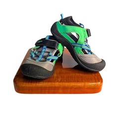 OshKosh B’gosh Boys Bump Toe Sneakers – Size 3 – Gray & Turquoise