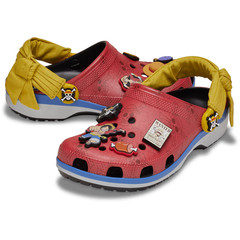 Crocs One Piece Luffy Classic Clog W10/M8 +Jibbitz Charms 8-Piece Set