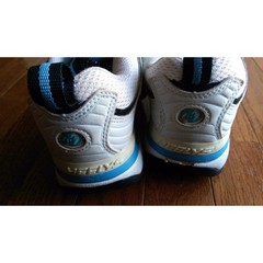 Heelys Athletic Roller Shoes 9120 White/Black/Light Blue Size 1 Youth NO WHEELS