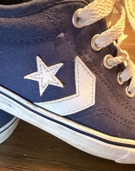 Converse El Distrito Star Chevron Blue Low Top Canvas Kids Sneakers Shoes Size 5