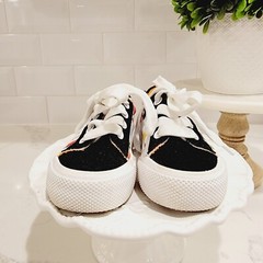 Kids MUDD POPPY Checkered Multicolored Lace Up Sneakers Size 6
