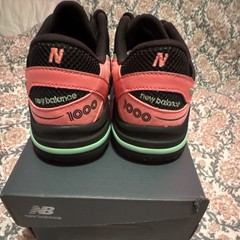 New Balance 1000 Kids Pink/Black/Green Mesh Low Top Sneakers 6Y GC1000DM