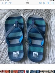 Reef Kids Thong Beach Sandals Size 6-6.5