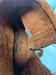 Minnetonka Kids Concho Feather Moccasin Boots Brown Sz 2 Handmade Suede