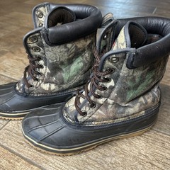 Timber Wolf Thermolite Boys 7 Camo Duck Boots Water Resistant Lace Up Insulated