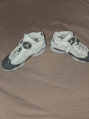 Jordan 6 Rings White/Gray Mid-Top Basketball Sneakers Kids US 7Y 323419-121