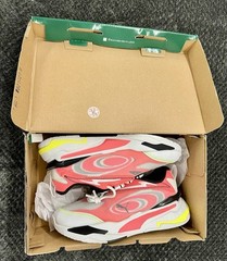 Junior Size 4C PUMA Sneakers ~RS-Fast Paradise Jr ~ White-Ignite Pink Yellow