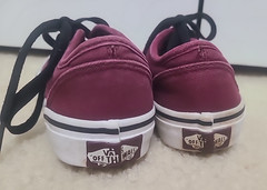 Youth Vans Off The Wall Low Top Sneakers Shoes Maroon Size 11.5 Unisex Kids