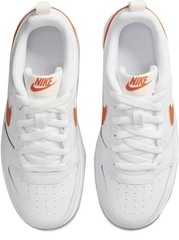 NIKE Court Borough Low 2 GS White/Orange BQ5448-114 Sizes y 7 (Women’s 8.5