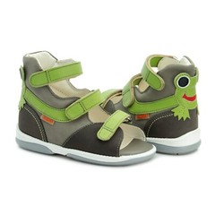 Memo Frog Mammal Collection Orthopedic Toddler High-Top Ankle Support AFO Sandal