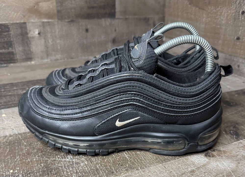 Nike Air Max 97 GS Triple Black Anthracite 921522-011 Youth Size 6.5Y Running