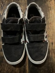 VANS Autism Acceptance ComfyCush Old Skool Size 2.5 Red Black White Hock& Loop