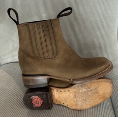 JAR Boots CHILD Size 2 Brown Leather Square Toe Handmade Leon,MX