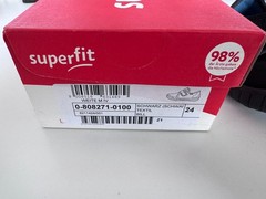 Superfit slippers kids size 24 black WMS with box