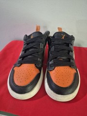 Pre-School Kids Nike Air Jordan 1 Low ALT (PS) Black/Starfish (DR9748 081) 13C