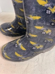 Toddler Construction Print Rain Boots, Size 1, New, Never Used