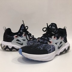 NIKE REACT PRESTO (GS) Black/Blue/White BQ4002 008 US Sz 6Y/7.5W Lightning