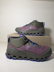 On Cloudhero Mid Waterproof Unisex Kids Cherry Olive Sneakers US 5.5Y/7 woman’s
