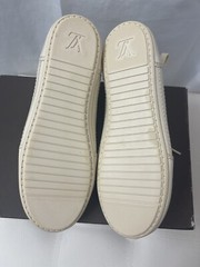 Authentic Louis Vuitton Coated Canvas Leather Lace Up Sneakers Size 32 US 1