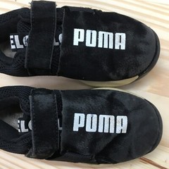 Puma Shoes Children 28 Athletic Sneakers Black Hook & Loop Comfort Round Toe