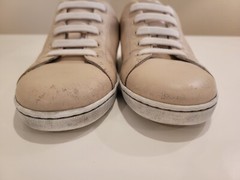 Dolce & Gabbana beige leather logo trainers size 32EUR/kids‘ 1US