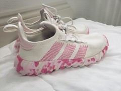 adidas Kaptir Flow K Kids Sneaker White/Pink Mesh US 4 JR0427