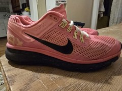 2013 Nike Air Max Pink / Yellow Size 6 Youth