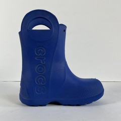 CROCS Handle It Rain Boot Little Kids Size C10 Blue Pull On Waterproof