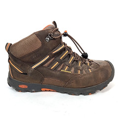 Keen Targhee Waterproof Mid Hiking Boots Youth 6 Brown Bungee Lace Cushioned