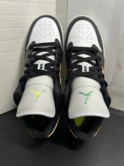NIKE AIR JORDAN 1 LOW SE GS “DRIP” Black White Orange DJ6252 038 Size 7Y