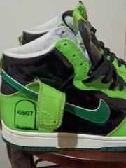 Nike Dunk Shoes Kids Youth 6Y High 2007 GS ‚Halloween‘ 308319-032 Black Green