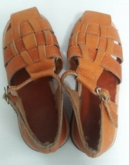 LEATHER SANDALS traditional HUARACHE unisex kids 7.5″