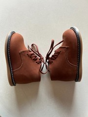 Josmo Baby Hi top 2 Logan Cognac classic Suede Nubuc Rubber bottom Non slip New