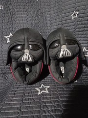 Star Wars Darth Vader Childrens Shoe Size L 4-5 Soft Slippers House Shoes