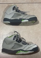 Jordan 5 Retro Green Bean Pre School PS Kids Size 13C DQ3735-003 Reflective Shoe