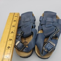 Grubin Australian Sandals Size 28 Us Kids Size 10 blue & cork leather