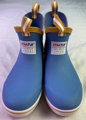 Xtratuf Kid’s Ankle Deck Boots-Light Blue/Whale Pattern-Size: 3