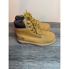 Timberland Kids 6 Inch Premium Waterproof Boots Wheat Nubuck Leather Boots
