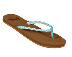 Roxy Girl’s Costas II Sandal Blue & White Aqua NWT Size 2 Fast Shipping
