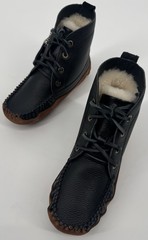 NEW Australia Luxe Collective “Boonon” Leather Shearling Moccasin Slippers US Y1