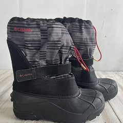 Columbia Powderbug Winter Boots Felt Liner Black Gra BY1327 Big Kid Sz 6 / 38