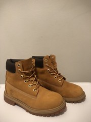 KIds TIMBERLAND 12709 Yellow Boots Leather Size 4M